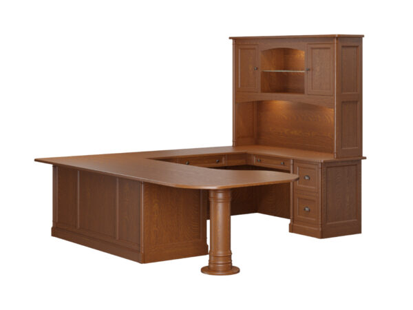 Covington U-Shaped Desk with Hutch Topper