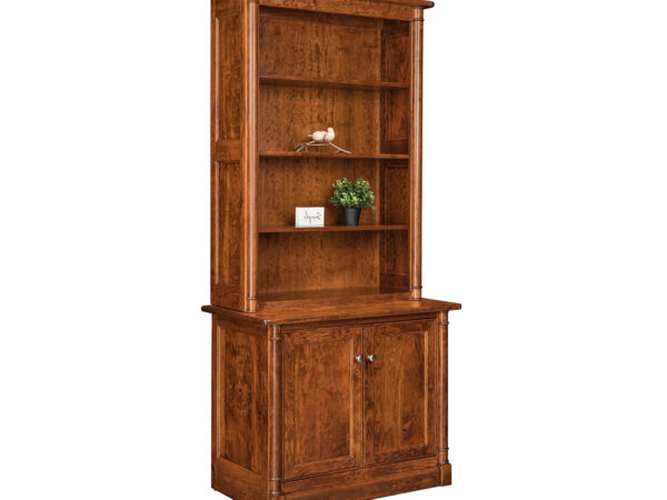 Covington 2 Door Credenza With Bookcase Topper