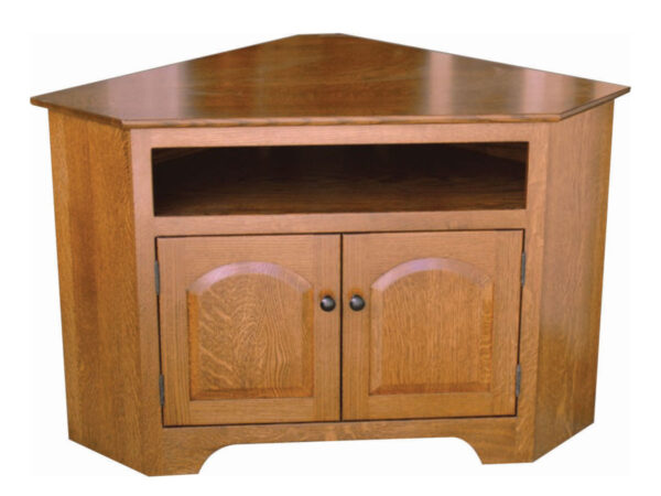 Knob View Shaker Corner TV Stand