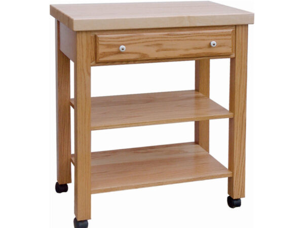 Butcher Block Microwave Cart