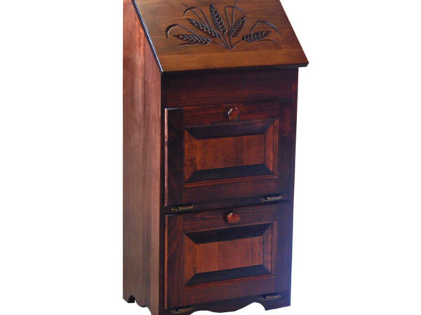 Tator Bin / Bread Box with Wheat Carving