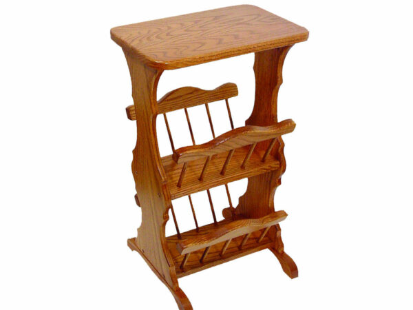 Double Magazine Rack with Top