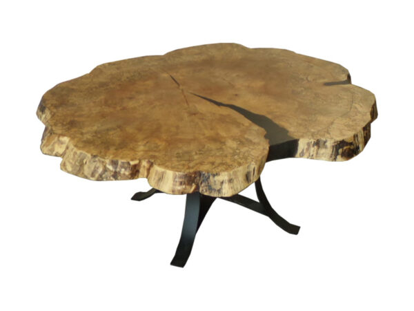 Spalted Maple Coffee Table - Golden Gate Base