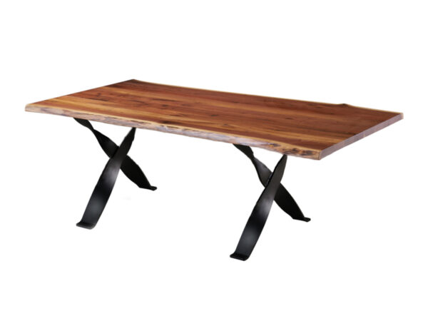 Walnut Dining Table - Railroad Legs