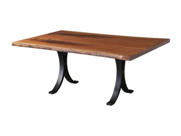 Walnut Bookmatch Dining Table - Eclipse Base