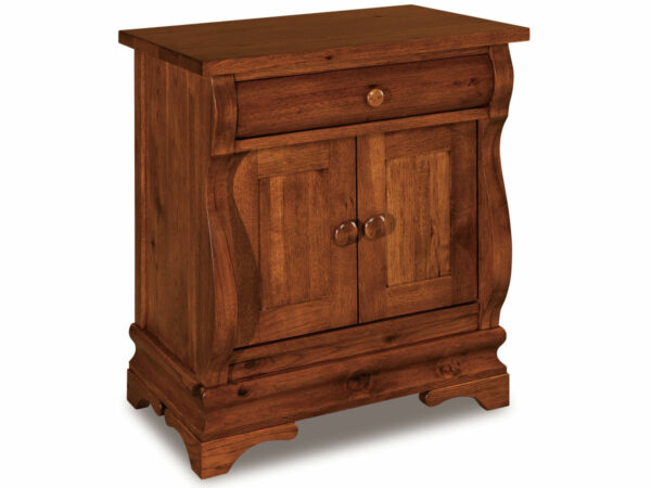 Chippewa Sleigh 1 Drawer 2 Door Nightstand - 25¼"W