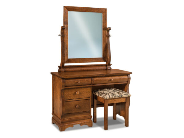 Chippewa Sleigh 4 Drawer Vanity Dresser