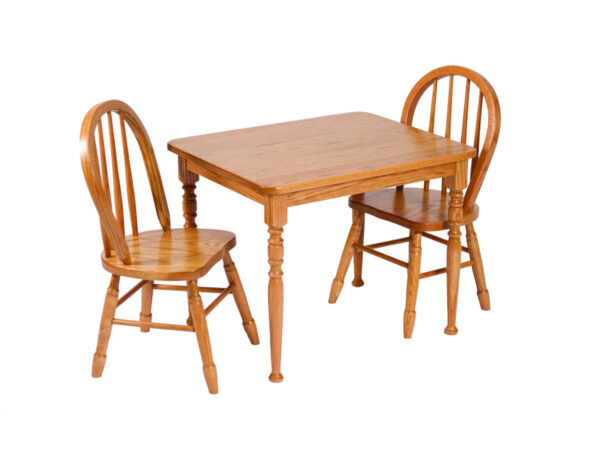 Kids Rectangle Table and 4-Spindle Chair