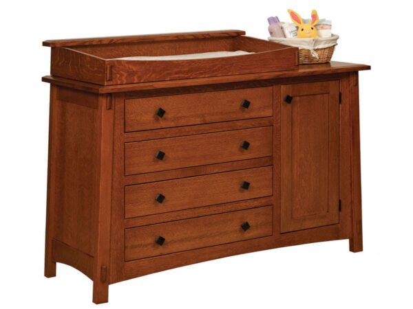 McCoy 4 Drawer Dresser With Door And Changing Box Top Option
