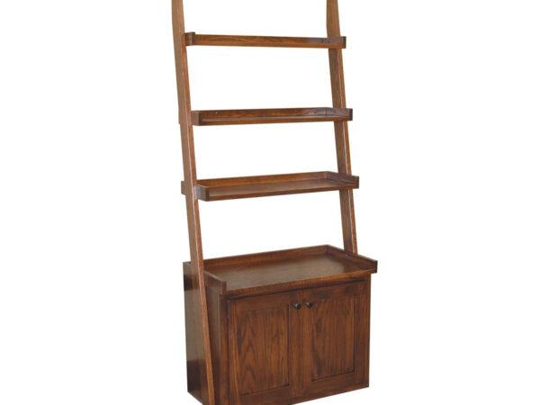 4-Tier Ladder Shelf with Cabinet