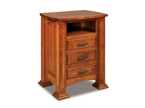 Lexington 3 Drawer Open Nightstand