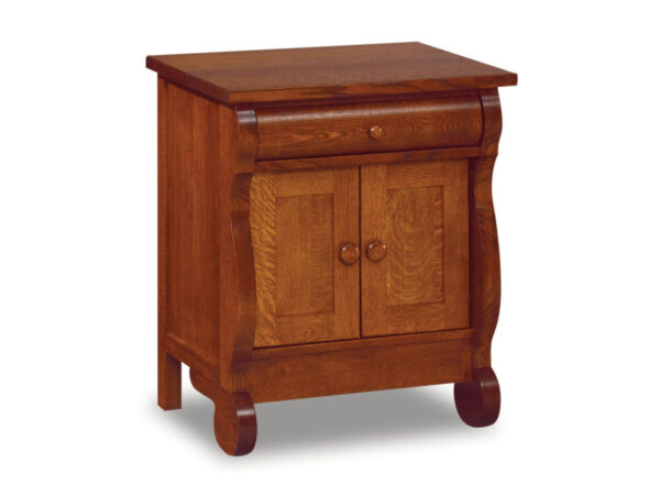 Old Classic Sleigh 1 Drawer 2 Door Nightstand