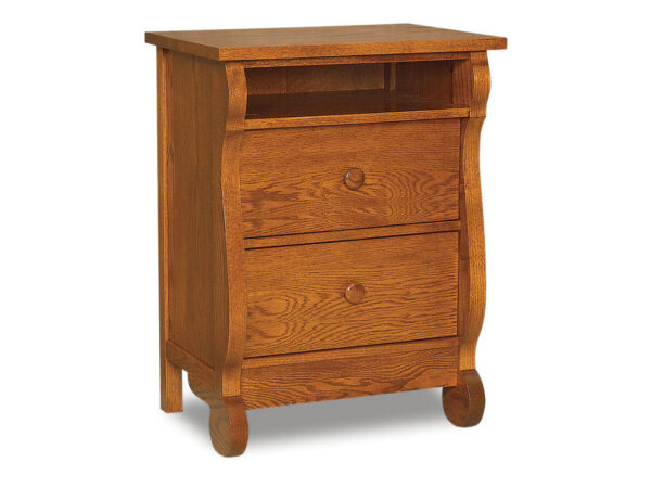 Old Classic Sleigh 2 Drawer Open Nightstand