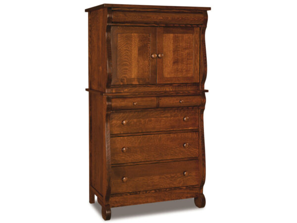 Old Classic Sleigh Chest Armoire