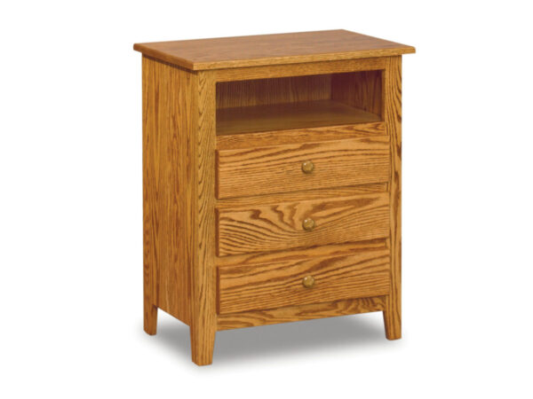 Shaker 3 Drawer Open Top Nightstand