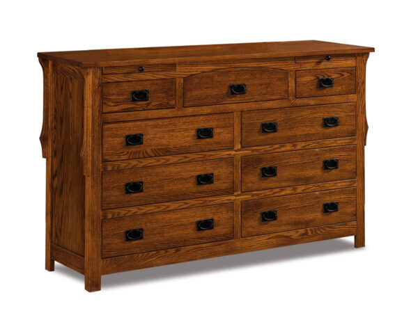 Stick Mission 9 Drawer Dresser With Jewelry Drawers