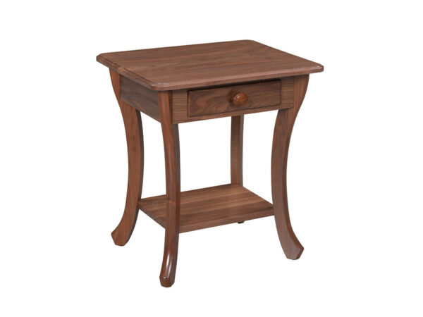 Curved Leg End Table with Drawer