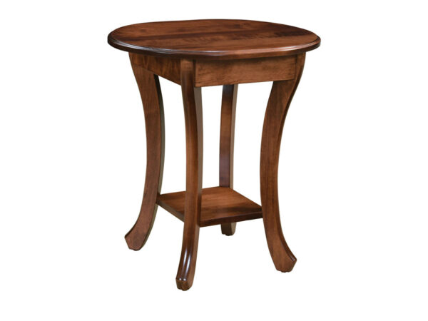 Curved Leg Oval End Table