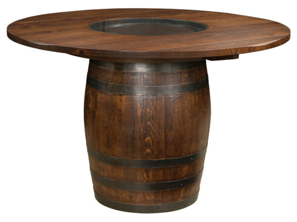 Deluxe Whiskey Barrel Pub Table