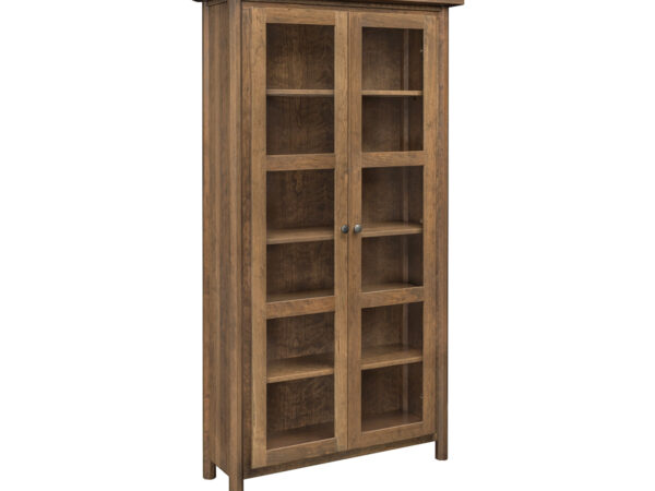 Charleston Bookcase w/Full Length Glass Doors