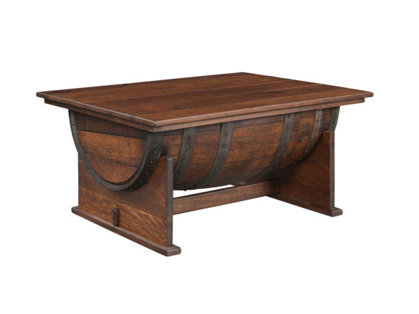 Deluxe Whiskey Barrel Coffee Table