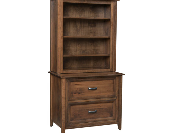 Ventura Lateral File Cabinet With Bookcase Top