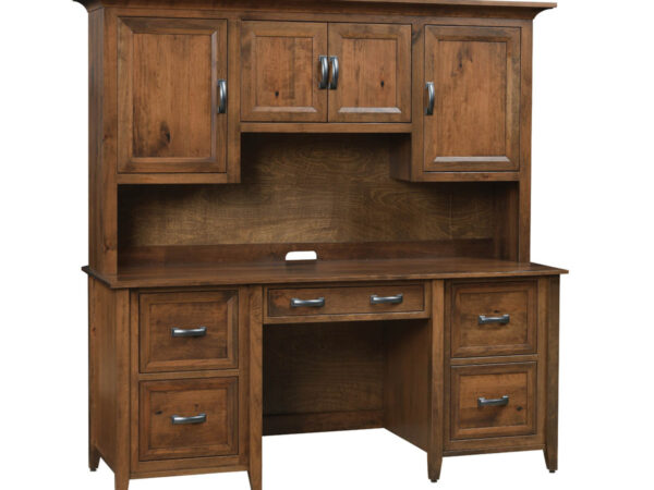 Ventura Double Pedestal Desk With Hutch