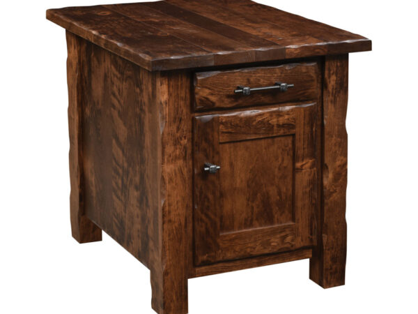 Hand Hewn Enclosed End Table