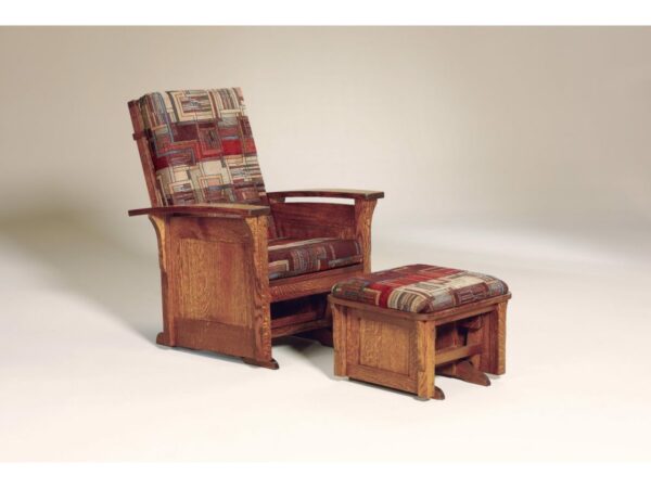 Bow Arm Glider W/ Ottoman