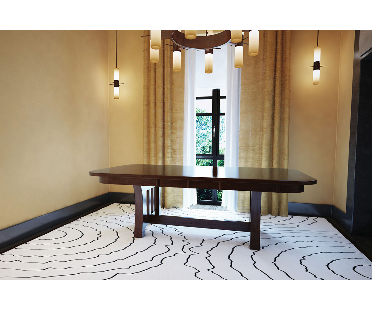 Curved Mission Double Pedestal Table - Image 2