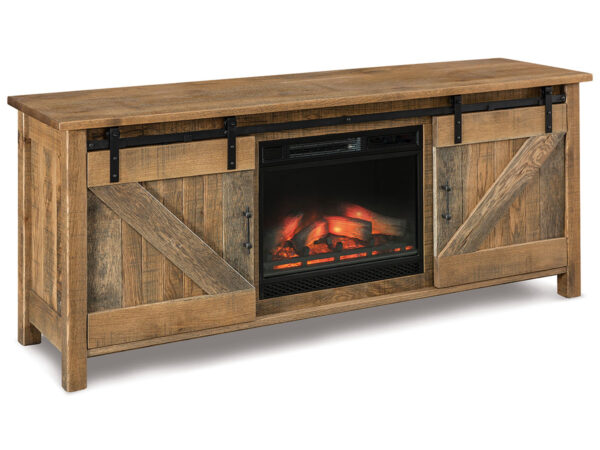 Houston Media Stand With Fireplace