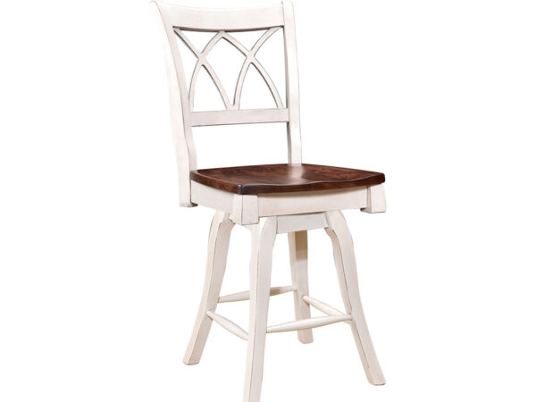 Double X Back 24" Swivel Barstool