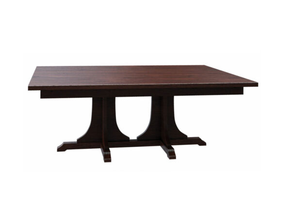 652 Mission Double Pedestal Table