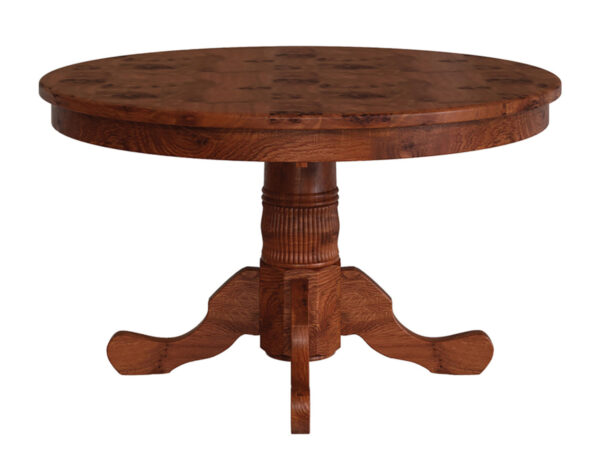 Traditional Reeded Single Pedestal Table