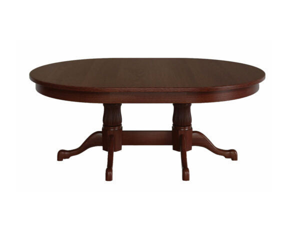 Reeded Tulip Double Pedestal Table