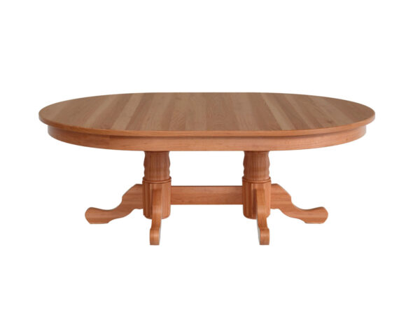 Traditional Reeded Double Pedestal Table