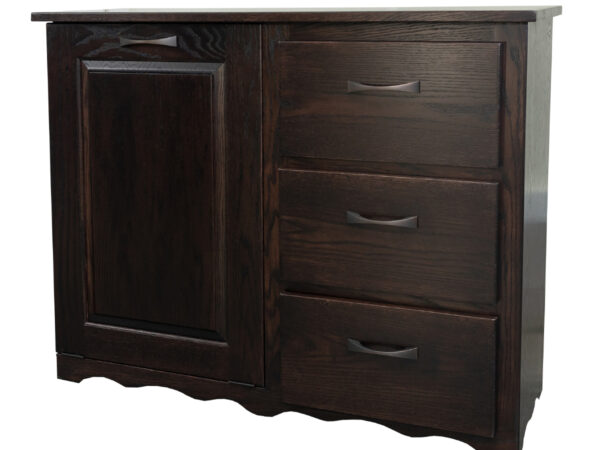 Tilt Out Trash Bin With Drawers On Right