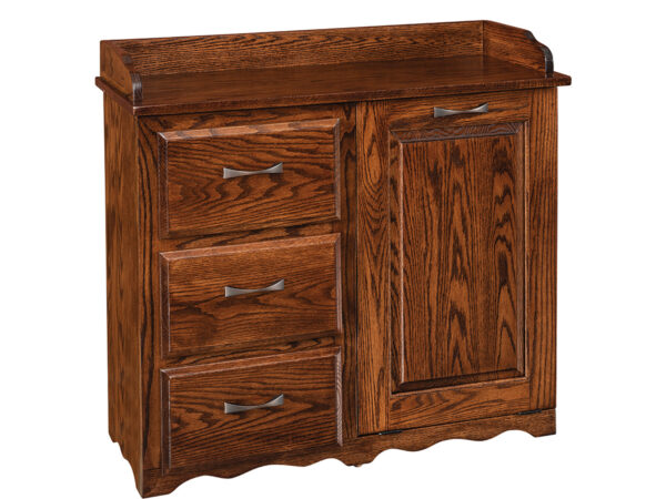 Tilt Out Trash Bin With Drawers On Left