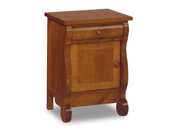 Old Classic Sleigh 1 Drawer 1 Door Nightstand