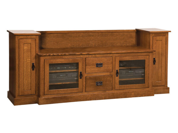 Mission TV Console with Towers