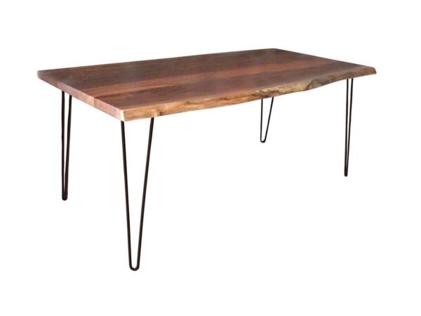 Live Edge Dining Table with Hairpin Base
