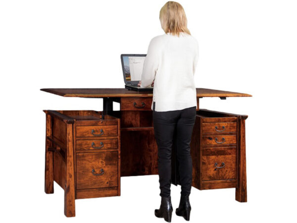 Artesa Sit to Stand Curved Top Desk