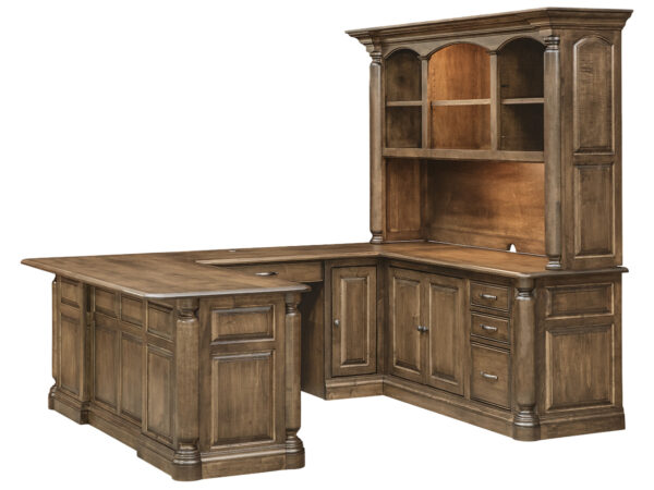 London Wrap Around Desk with Hutch