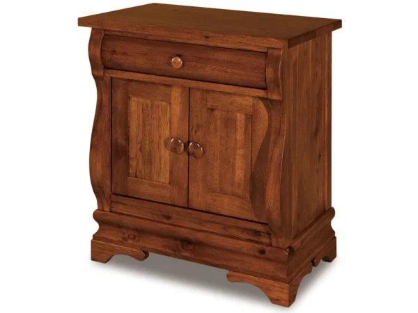 Chippewa Sleigh 1 Drawer 2 Door Nightstand - 25¼"W