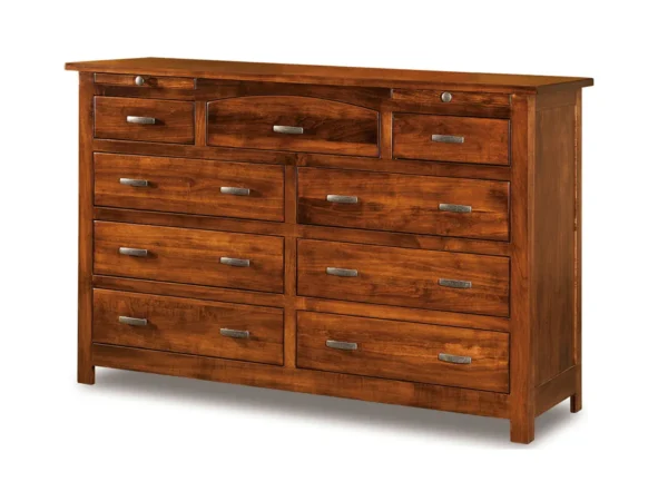 Flush Mission 9 Drawer Dresser With Jewelry Drawers