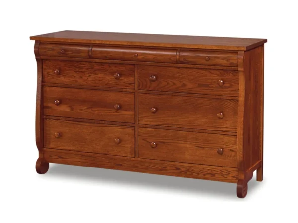 Old Classic Sleigh 9 Drawer Dresser