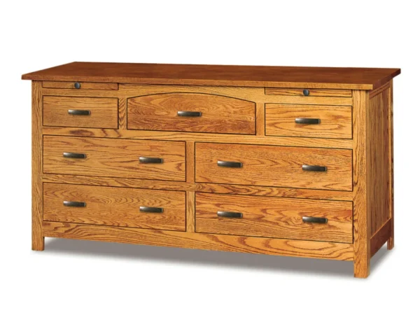 Flush Mission 7 Drawer Dresser With Jewelry Drawers