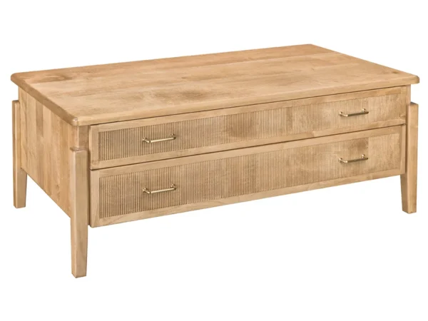 Century Coffee Table with Reeded Front
