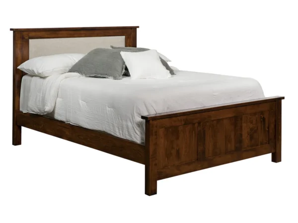 Flush Mission Bed with Fabric Headboard