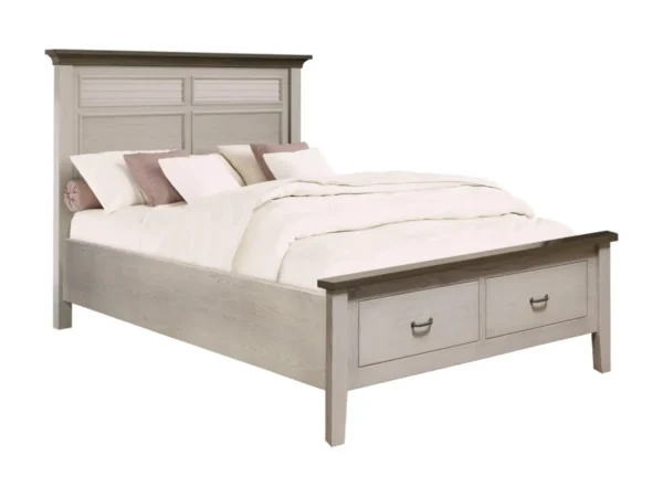 Hickory Grove Bed with Footboard Storage